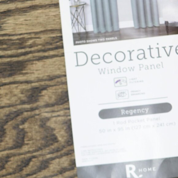 NEW Regal Home Rod Light-Filtering Single Curtain Panel Aqua Blue Green 50x95 - Picture 7 of 7